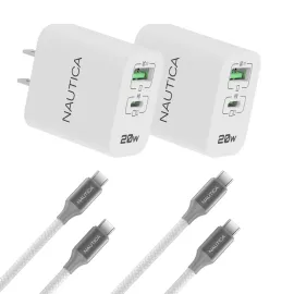 Nautica Dual-Port 20W USB-C Wall Charger