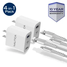 Nautica Dual-Port 20W USB-C Wall Charger