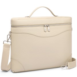 BOSTANTEN Women's Leather Laptop Bag 15.6 Inch Briefcase Work Tote