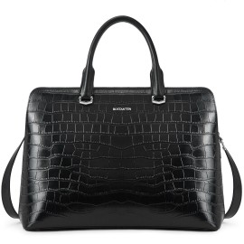BOSTANTEN Leather Briefcase for Women 15.6 Inch Laptop Bag with Shoulder Strap