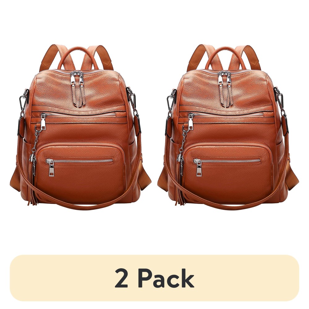 ALTOSY Genuine Leather Anti-Theft Backpack with USB Charging Port