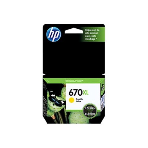 HP 670XL - High Yield - Dye-Based Yellow - Original - Ink Advantage - Ink Cartridge