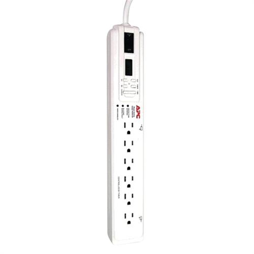 APC SurgeArrest 6-Outlet Energy-Saving Surge Protector with LCD Timer