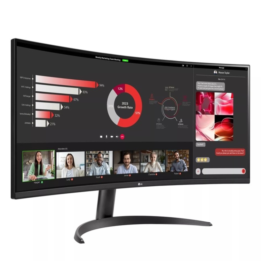 LG 34-inch Curved UltraWide WQHD 3440x1440 VA 100Hz HDR10 Monitor