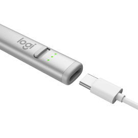 Logitech Crayon Digital Pencil for iPad with USB-C (914-000070) Silver