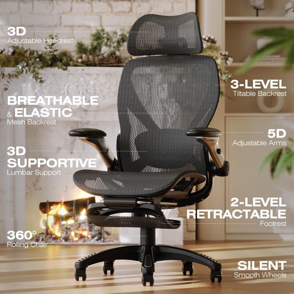 ELABEST X100 Ergonomic Office Chair with Mesh Back and Lumbar Support